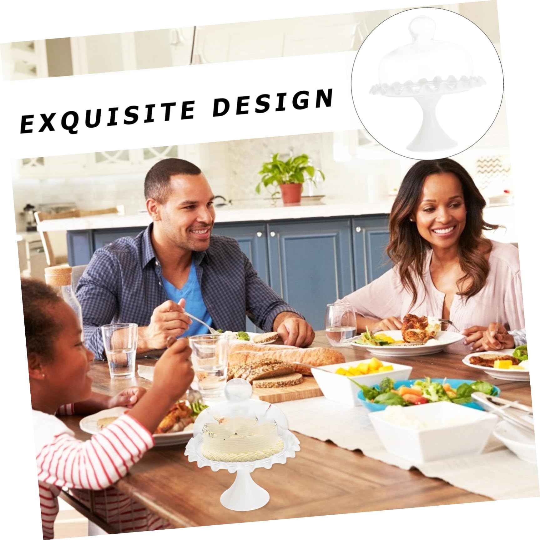 Artibetter Campana de Cristal para Tartas, Tapa Transparente para Postres