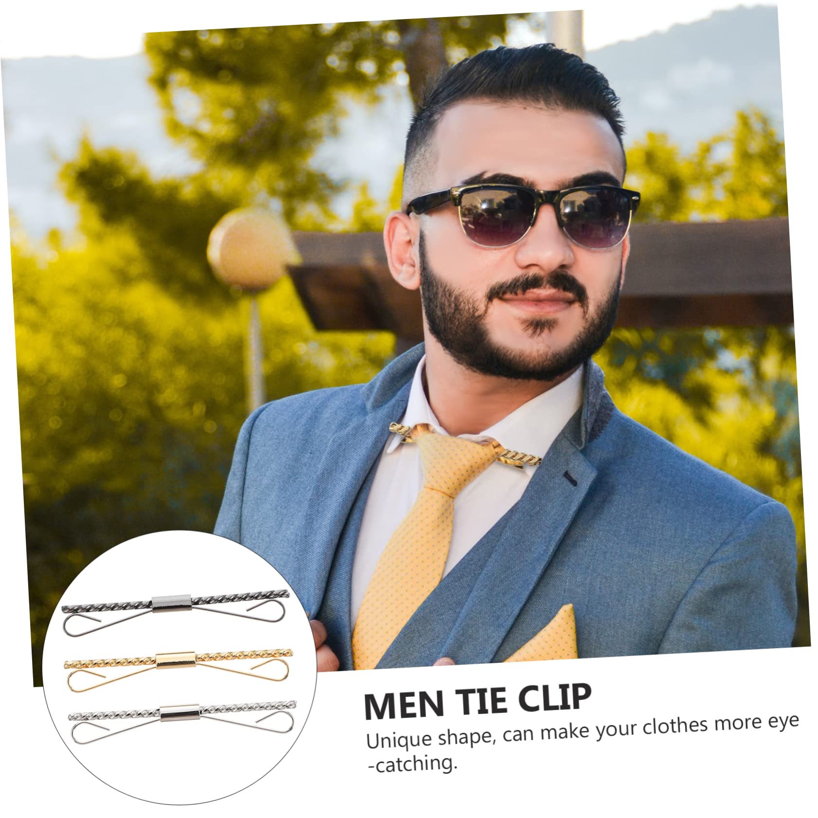 Holibanna Presilla Para Cárdigan Fular ín Clips De Barra De Corbata Broche De Corbata Para Hombre Broche De Corbata De Los Hombres Clip De Corbata Cobre Black