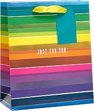 UK Greetings Medium Gift Bag for Her/Women - Rainbow | Sacs de fête pour cadeaux | pour toutes les occasions | remerciement, anniversaire, félicitations | 19 x 23 x 8,9 cm