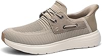 Bruno Marc Men's Hands-Free Slip-On Loafers - Breathable Knit Casual Sneakers for All-Day Comfort