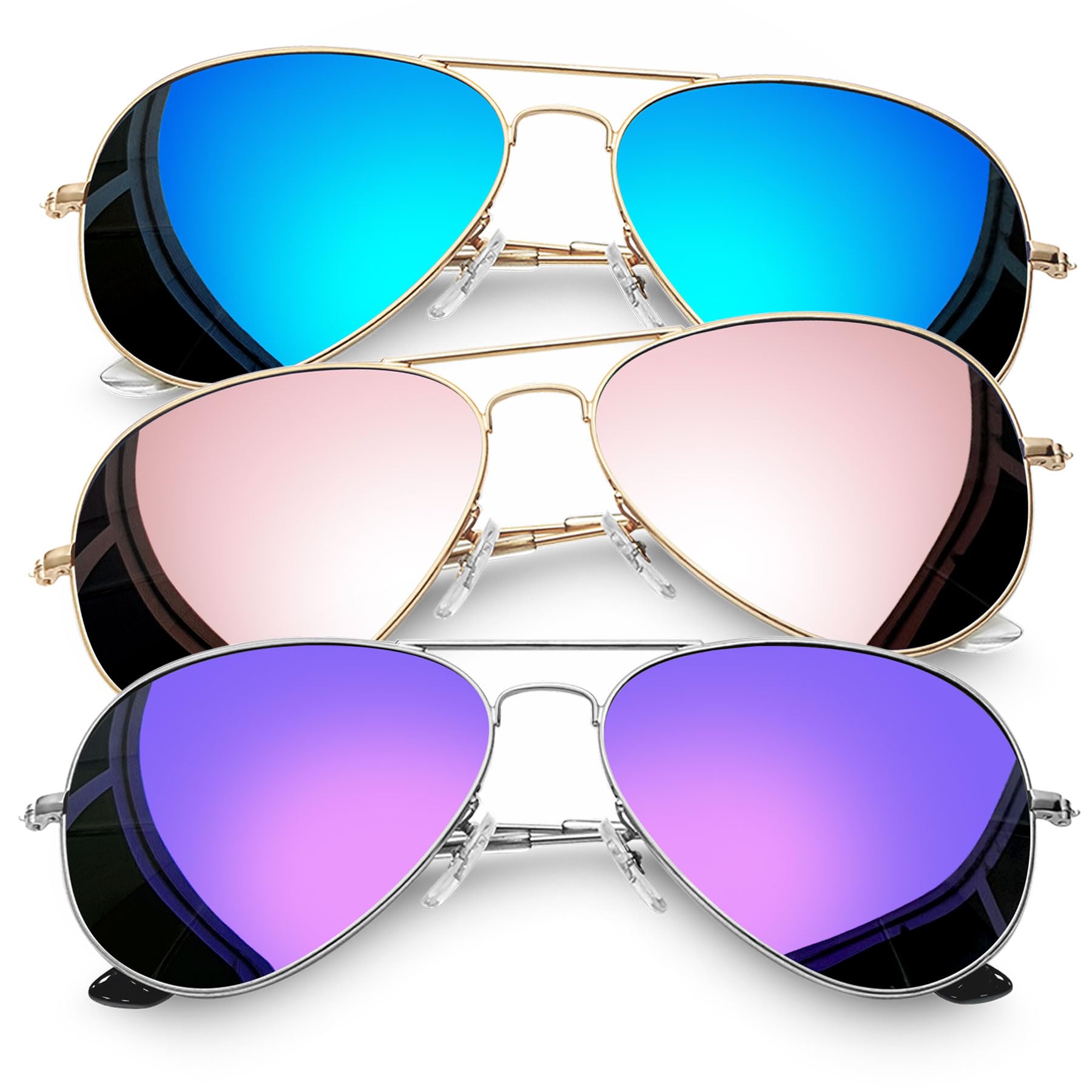 Joopin Bulk Trendy Aviation Sunglasses Polarized UV Protection Retro Sun Glasses Cool Sunnies Fashion Shades