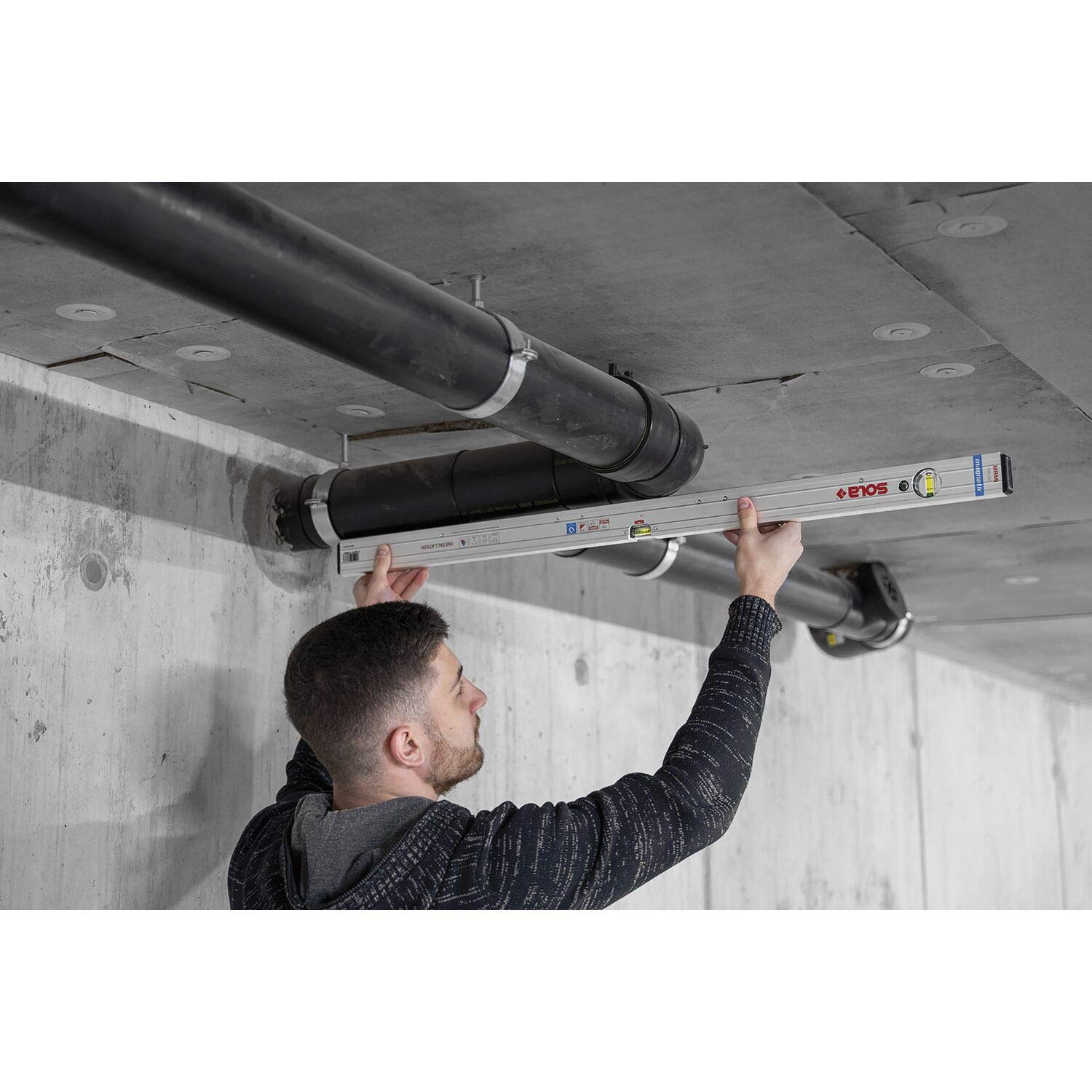 Poziomica instalacyjna MRMI dla instalatorów anodowana magnes 100cm Sola