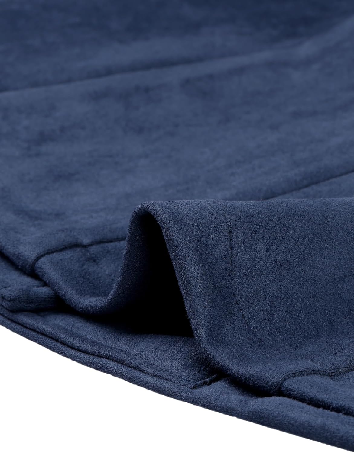 Allegra K Women's Faux Suede Jacket Double Breasted Notched Lapel Winter Long Trench Coat - Image 5