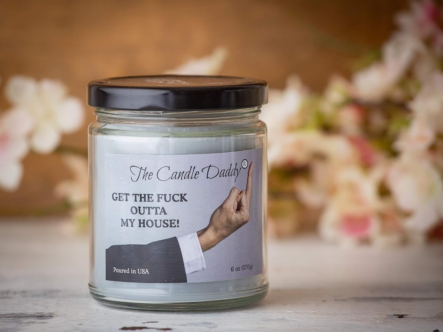 Get The Fuck Outta My House! - Leather Boot in The Ass Scented 6 Ounce Jar Candle- 40 Hour Burn Funny Gift House Warming Cooling Realtor BFF Best Friend Moving Party Present image 3