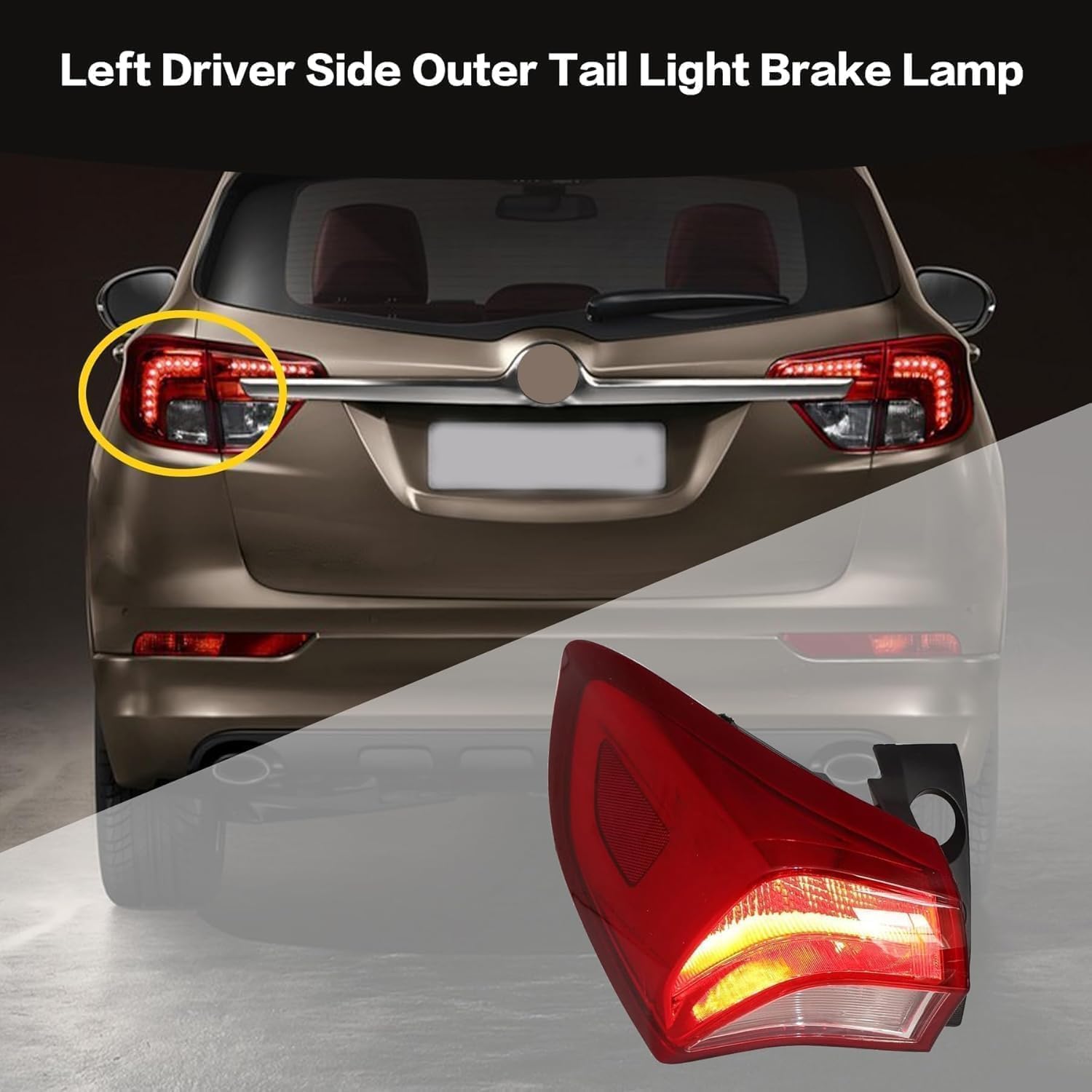 XQSMWF Left Driver Side Outer Tail Light Brake Lamp Stop Compatible With Buick Envision 2019 2020 replace 84448647 84382231