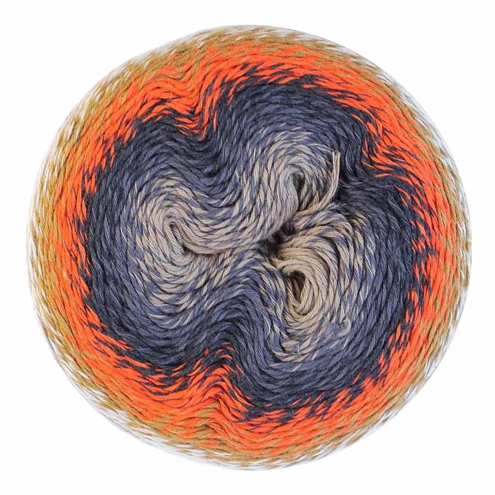 Scheepjes Whirl, 100% Cotone, Arancio, Beige, Blu, 1 Cm-image