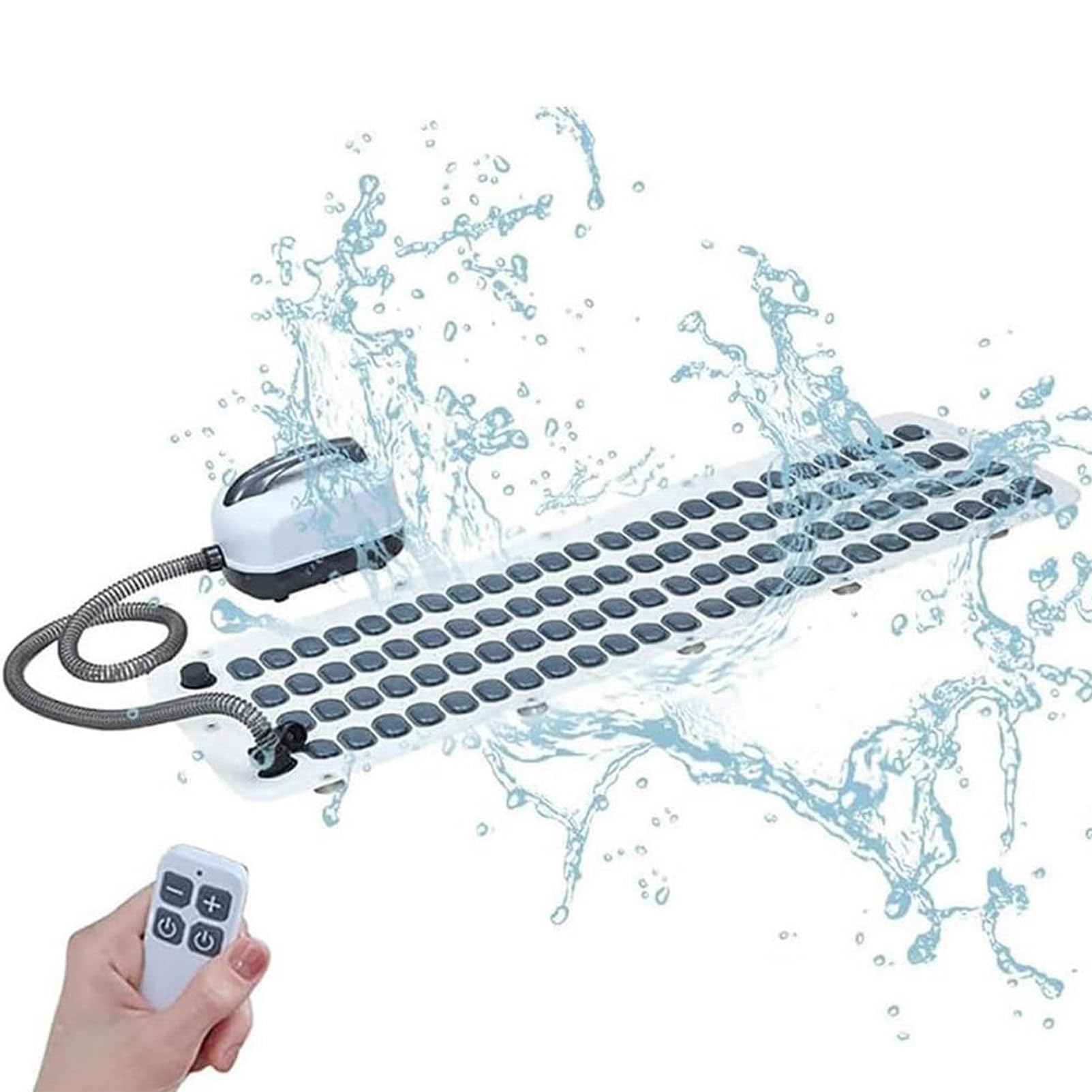 Alfombrilla de baño inflable de burbujas con control remoto, diseño antideslizante para relajar el masaje de spa en casa