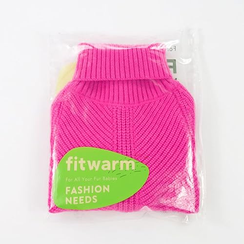 Miniatura 7 de Fitwarm -Suéter de cuello alto para perro de San Valentín, ropa de invierno para perros pequeños hembras, abrigo de punto para mascotas, conjunto