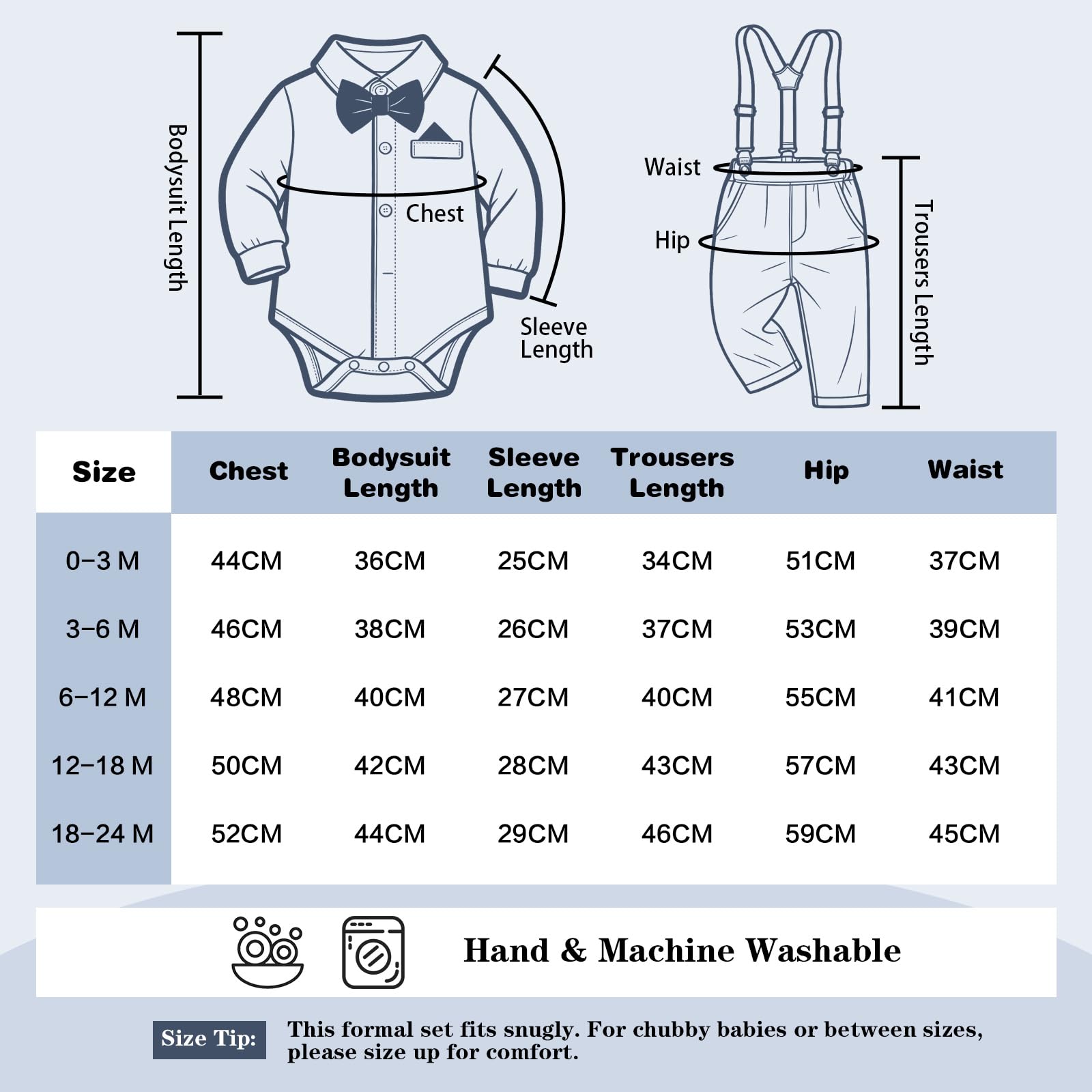 Set completo per neonato body con bretelle e papillon e berretto piatto, completo elegante da cerimonia per neonato, abito da gentiluomo per matrimoni, battesimi e compleanni, 0-18 mesi
