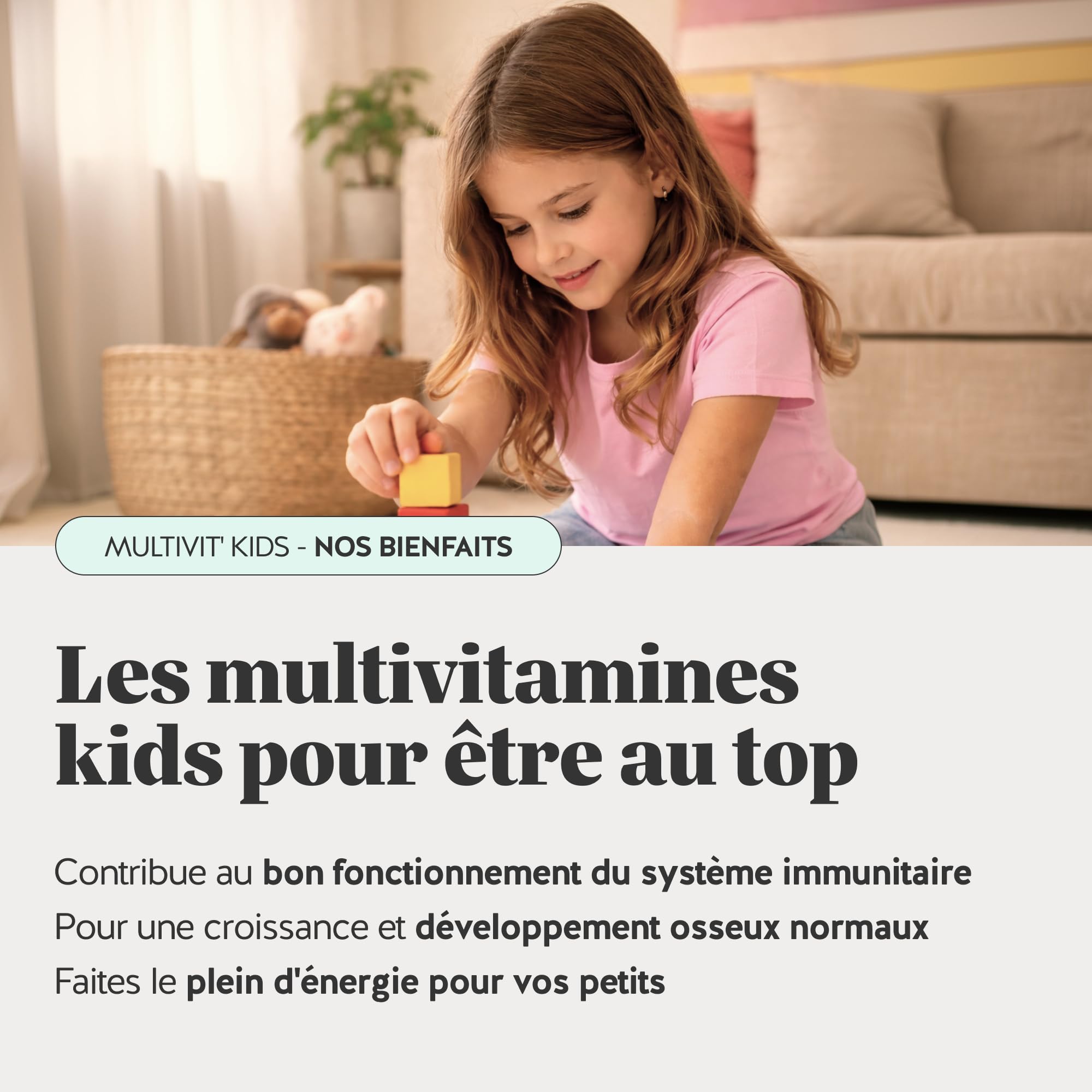 Bears with Benefits - Gummies Multivitamines Enfants 4+ - 90 unités | Multivit' Kids - Défenses Immunitaires - avec Vitamine B12, C, D, E, Zinc, Iode - Cure de 3 mois - Sans Sucre, Vegan