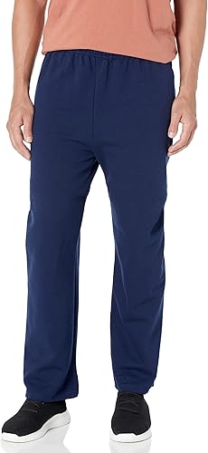 Jerzees Men's Adult Open Bottom Sweatpants, Navy, Medium