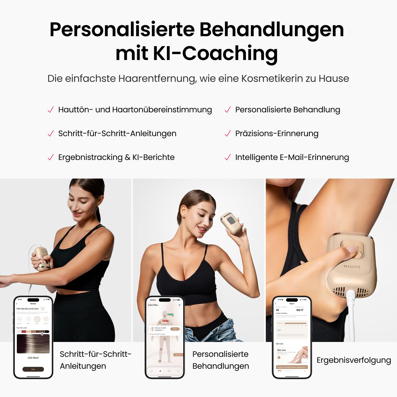 22J IPL Geräte Haarentfernung für Damen, 78W Dual-Pulse IGBT & 4°C Saphir-Eis-Kühlung Indolore, Dauerhaft laser haarentfernung zuhause für Bikini, Gesicht, Achseln, Leichter und Stärker für Unterwegs