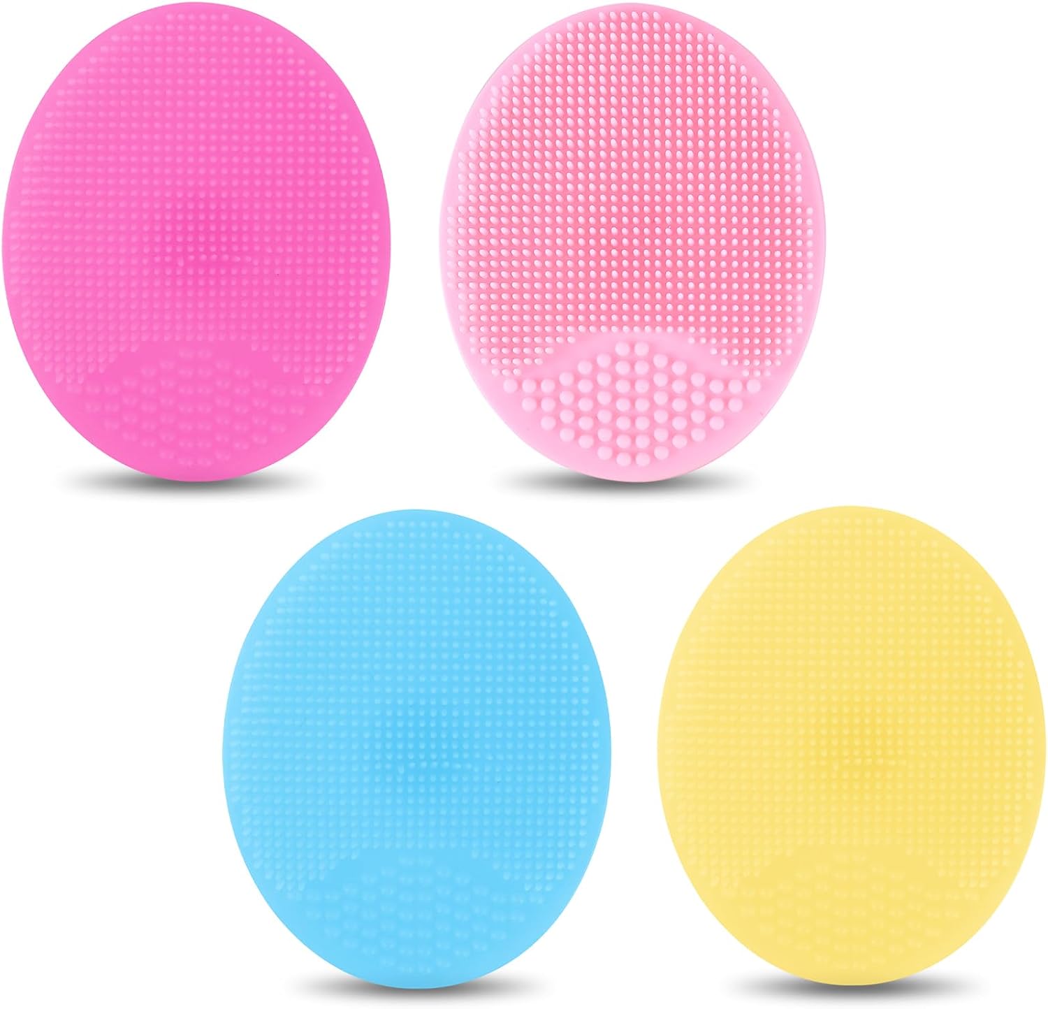 4 Pcs Silicone Face Scrubber Soft Facial Cleansing Brush Face Washer
