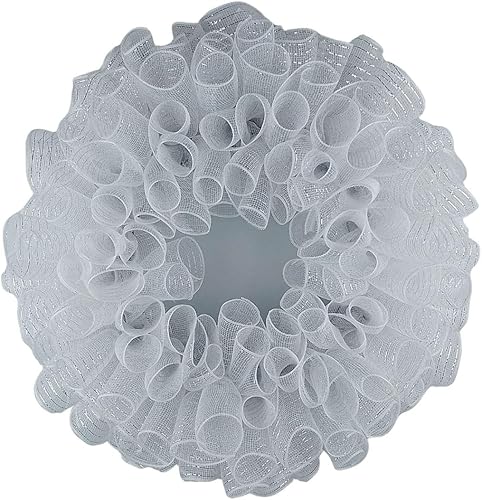 Miniatura 9 de Plain Wreath Base Already Made - Mesh Everyday Wreath to Decorate DIY - Starter Add Bow, Ribbons on Your Own - Premade (Metallic Lime Green)