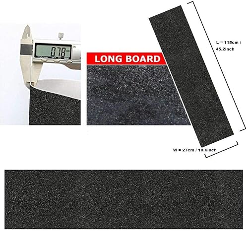 COSOOS Skateboard Griptape 115x27cm, Anti-Air-Bubble Selbstklebender, Wasserdicht, Roller Grip Tape für Longboard, Scooter, Treppen
