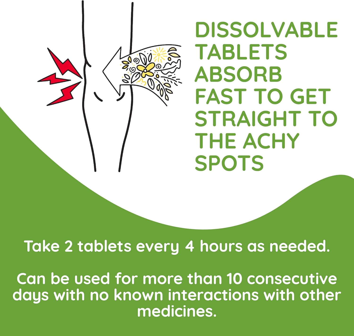 T-Relief Extra Strength Arthritis Pain Reliever Arnica +12 Natural Medicines for Joint Soreness Stiffness Aches, Quick Dissolving Pain Relief for Women & Men - 100 Tablets - Image 7