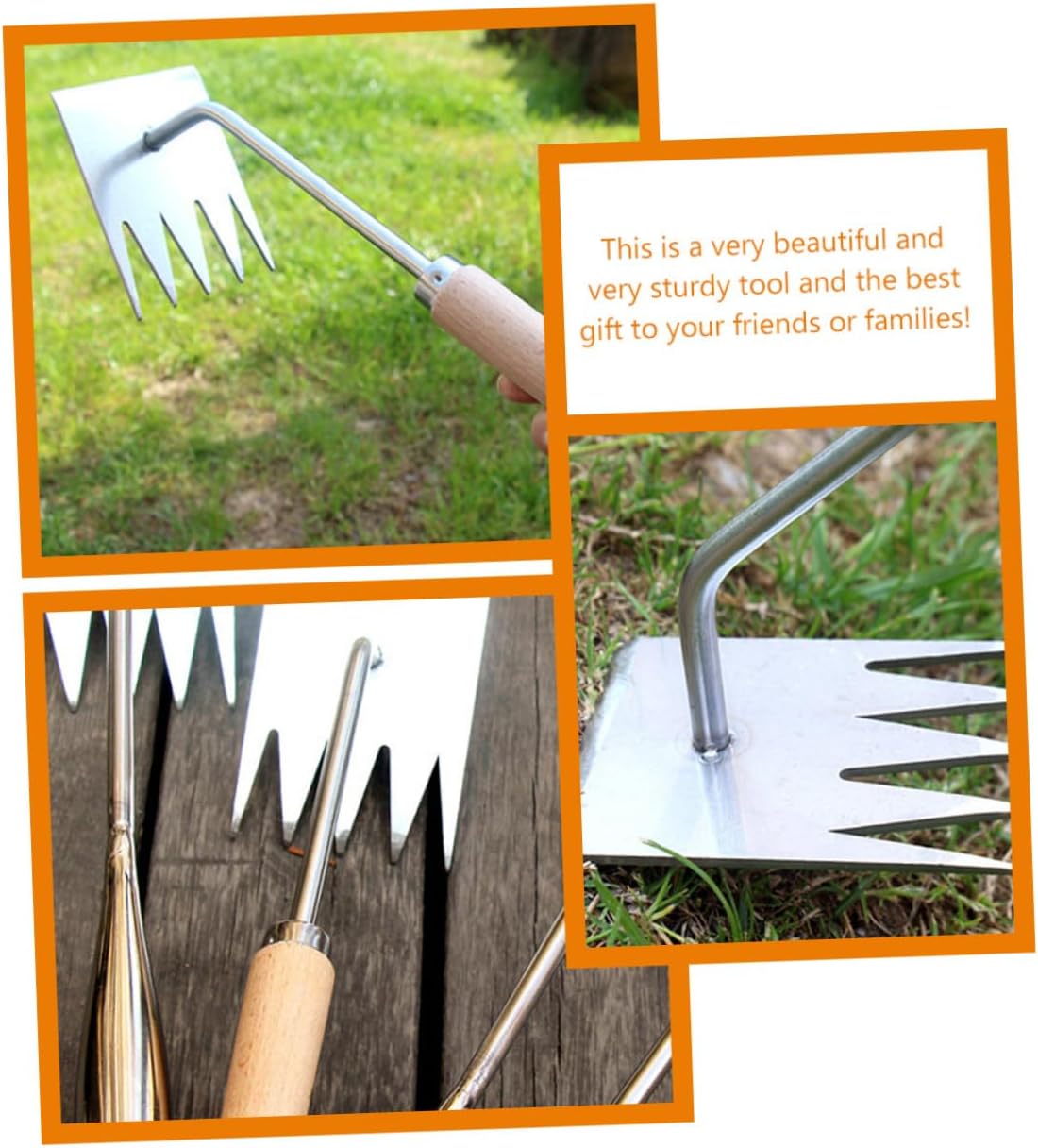 4pcs Ergonomic Hand Weeder Tool for Garden Multi-Function Removal Device for Lawn Comfortable Grip for Easy Root Elimination and Reduced Hand Fatigue