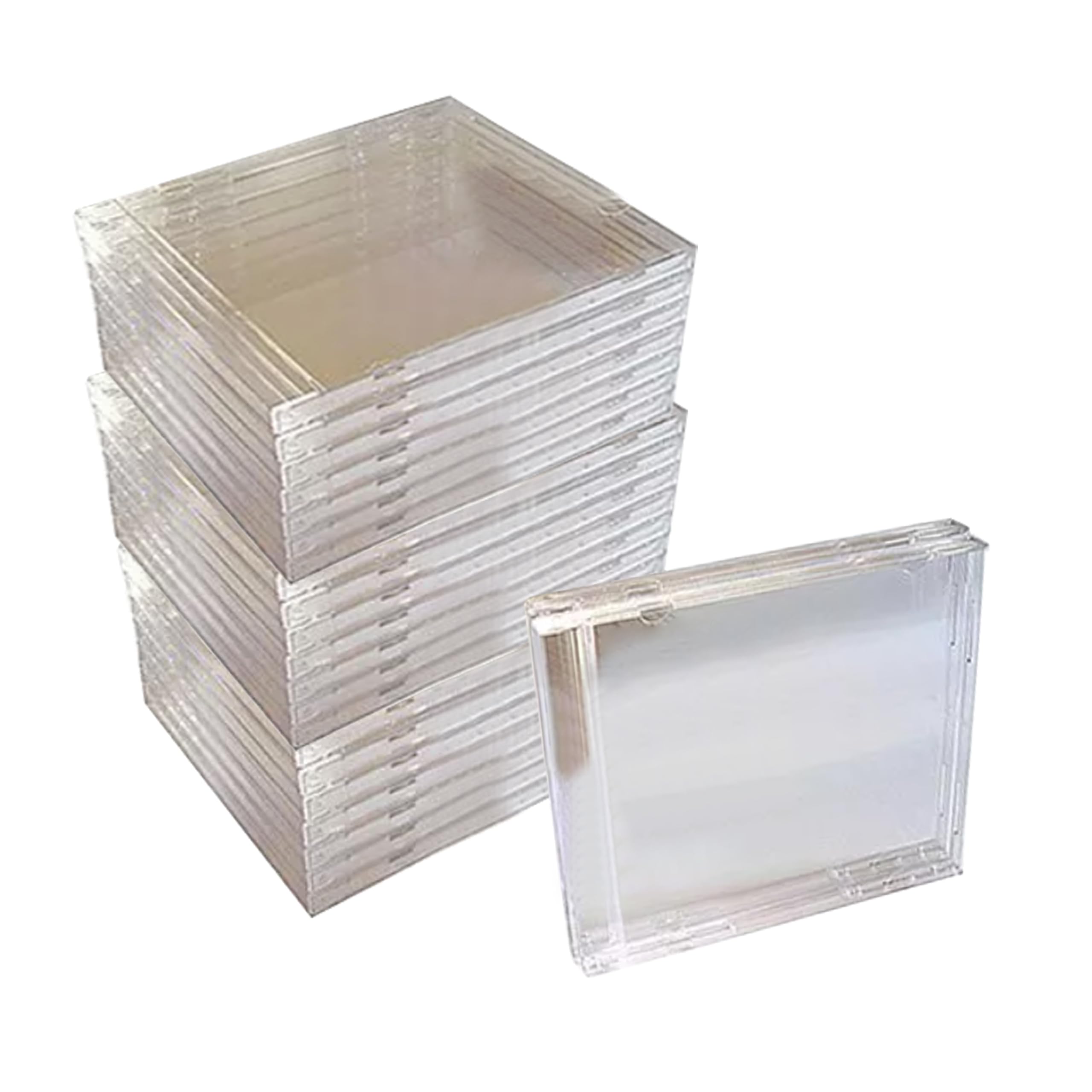 10 fundas transparentes de repuesto para CD sin bandejas, tamaño estándar 141 x 124 x 10,4 mm, perfectas para reemplazar cajas de álbumes dañados (100)
