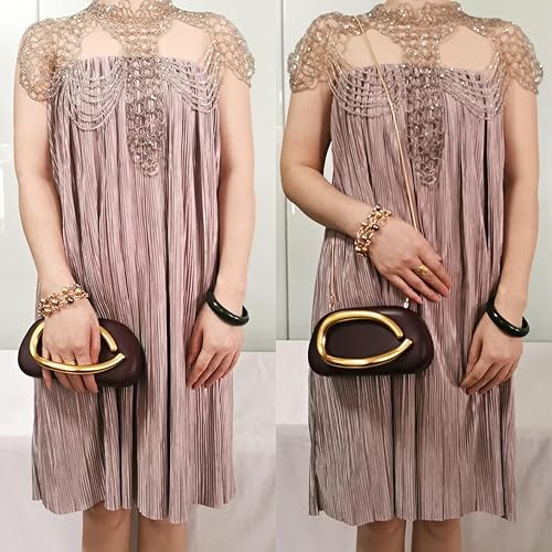 Vista 22 de Bolso cruzado de cadena de moda para mujer, bolso de hombro, bolso de mano acrílico para boda, bolso de noche de concha, clutch formal Un mármol