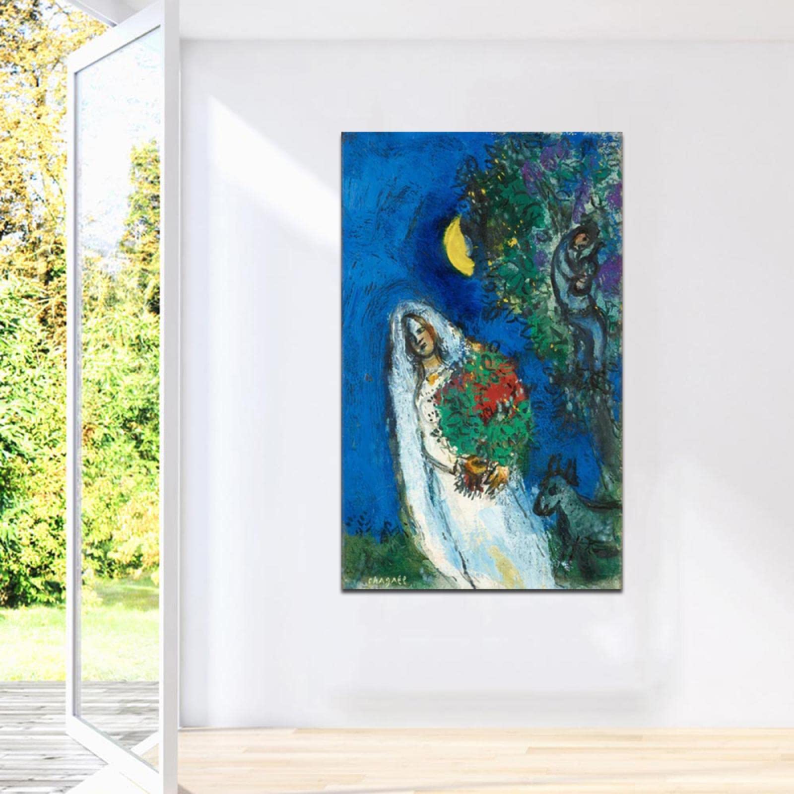 Amazon.co.jp: 有名な絵画の複製。アーティスト マルク シャガール: 月 