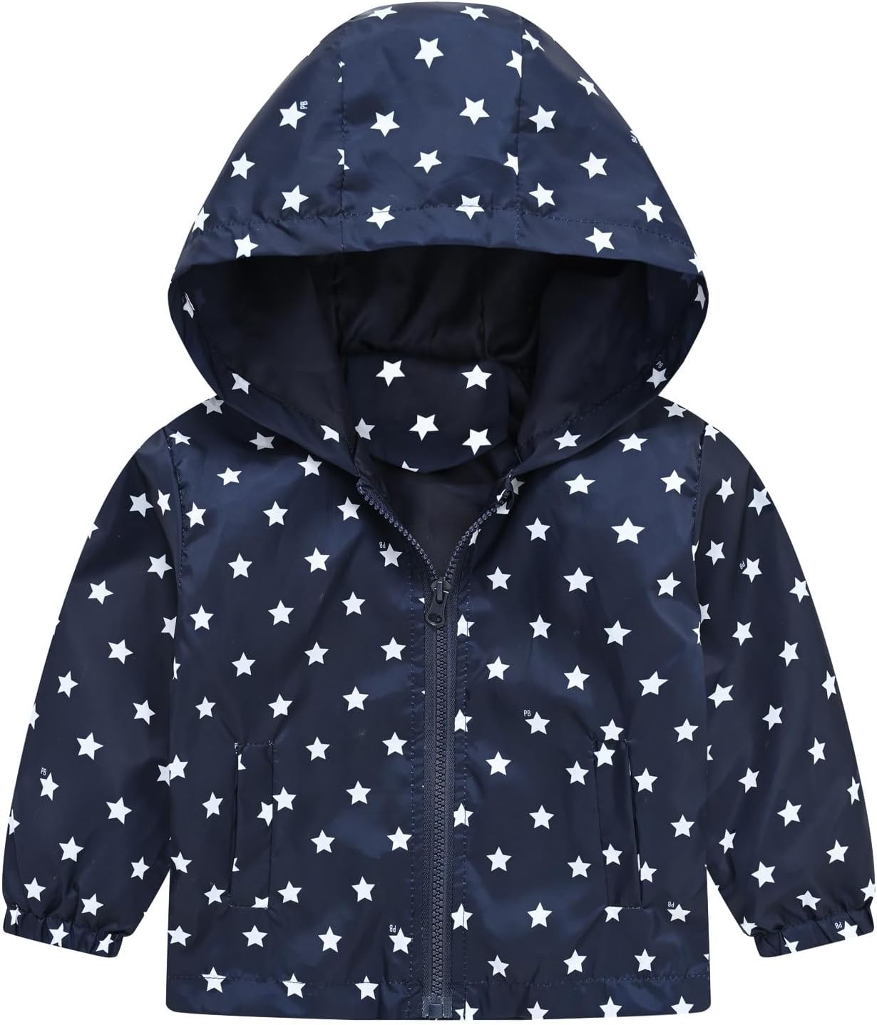 Kids Rain Jacket,Kids Printed Hooded Rain Jacket Zip Waterproof Casual Coat