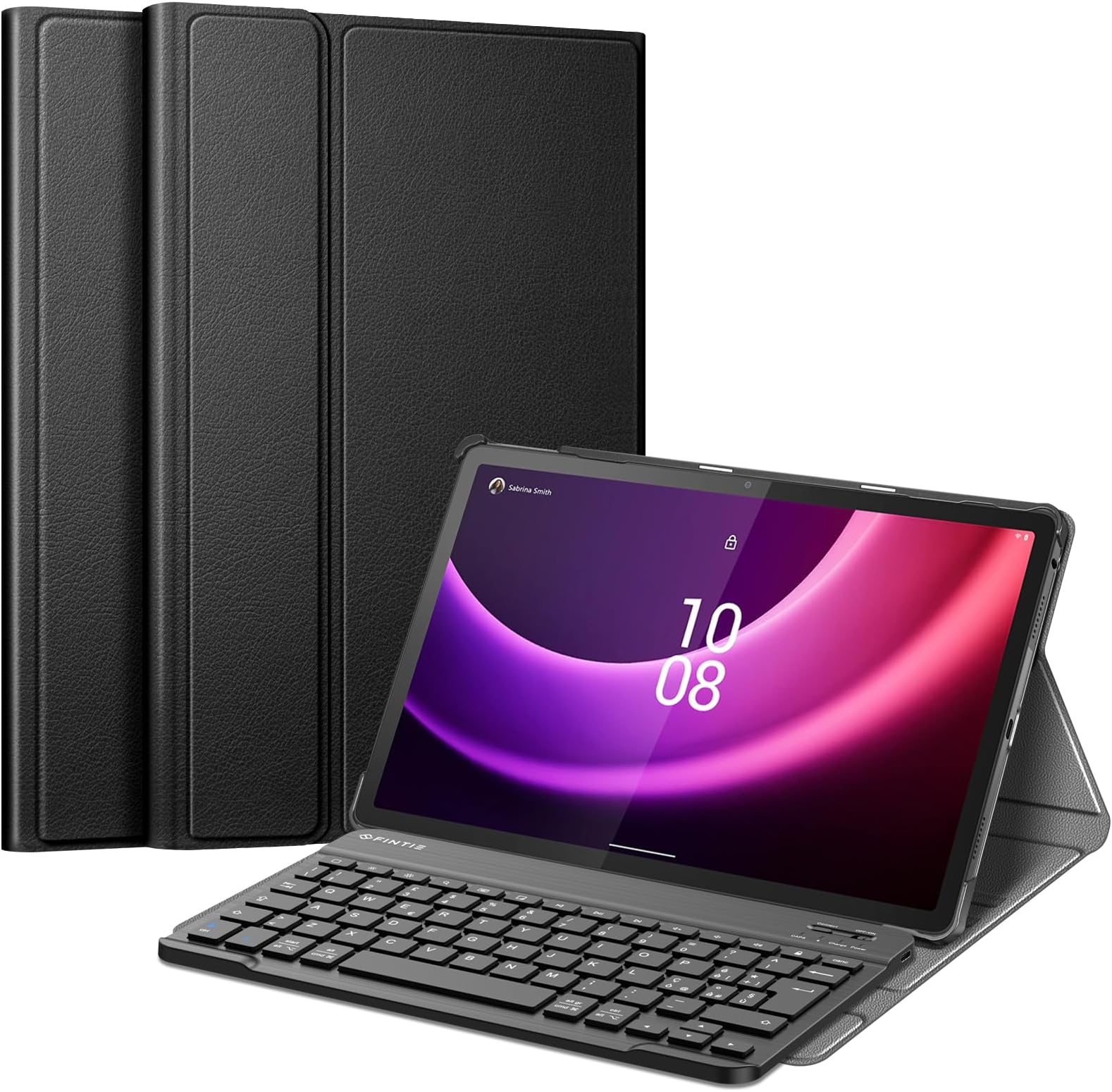 Tastiera AZERTY E Custodia Protettiva Per Lenovo Tab P11 (2021) TB-J606 - Eco-pelle Con Interno Cammello - Supporto Multiangolo - Bluetooth Incluso - 5