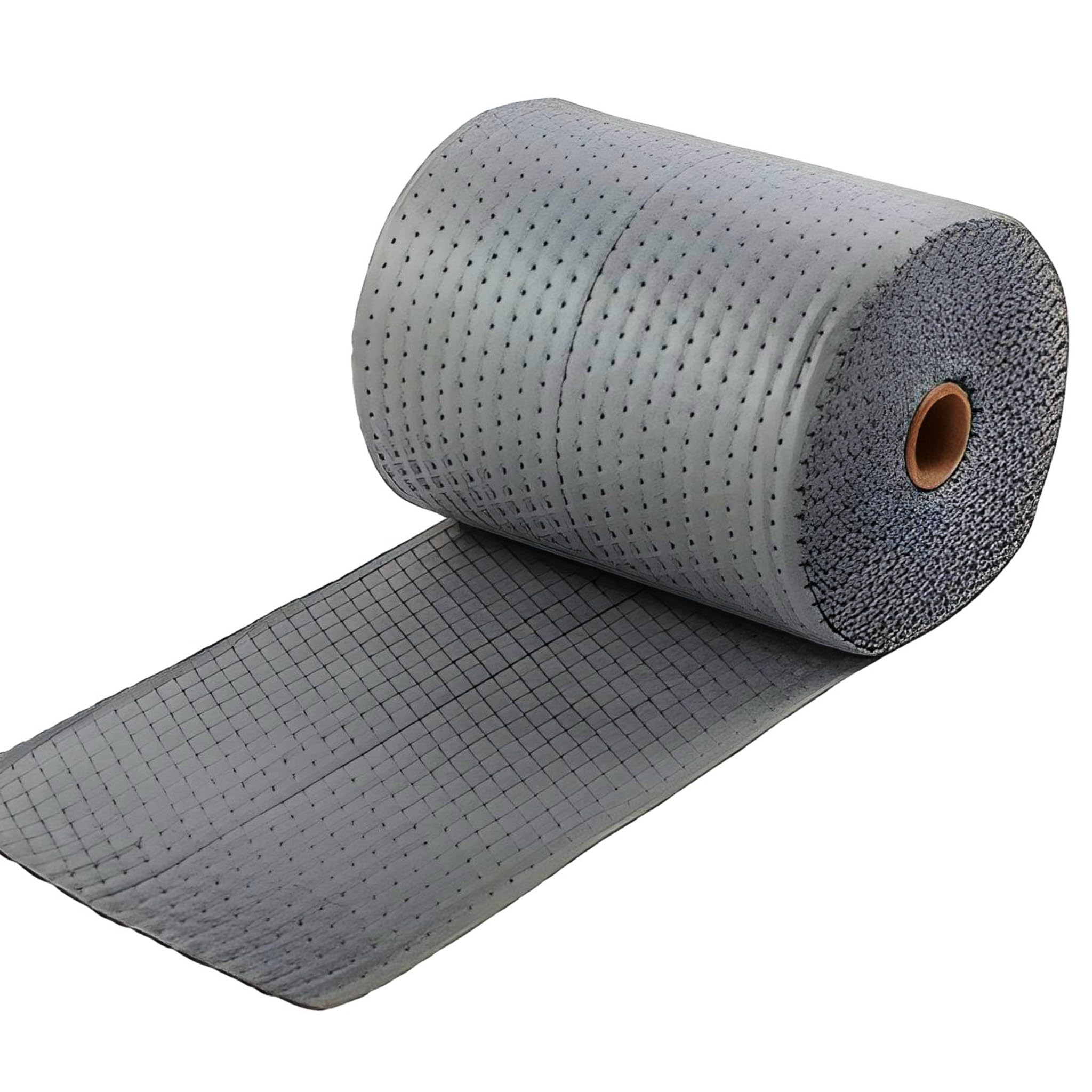 Bricoloco Stracci Assorbenti acqua, oli e idrocarburi | Assorbitore industriale a triplo strato extra anti pelucchi per elementi liquidi. (1, rotolo 50 cm x 40 metri)