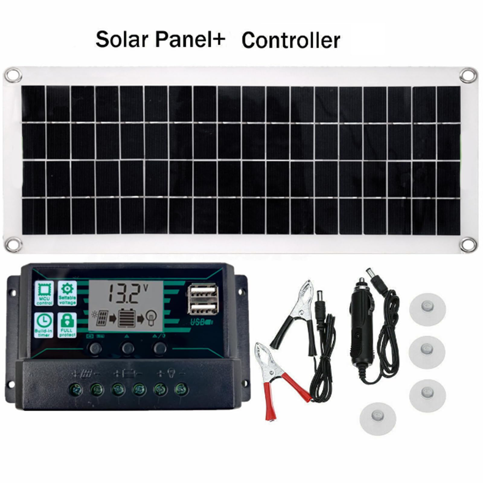 Kit 4 Panneaux Solaires 1000W 18V Portables étanches IP65 - Pour Camping-car, Van, Bateau, Camping