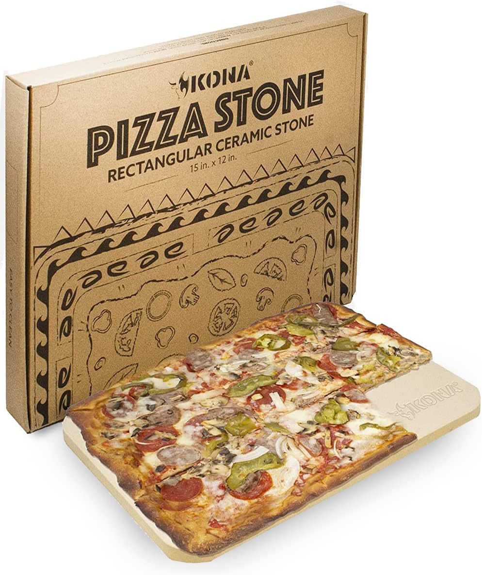 Kona Gourmet 15"x12" Rectangle Cordierite Pizza Stone