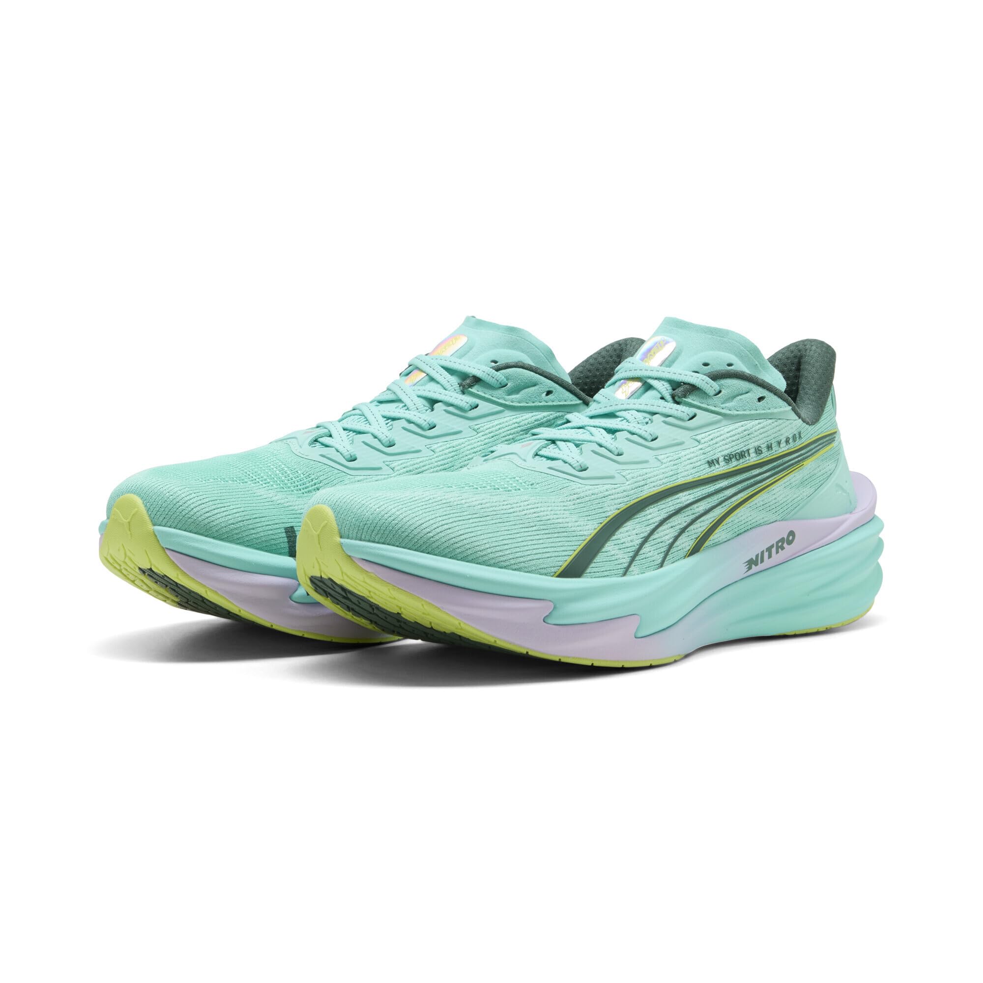 PUMA Deviate Nitro 4 Hyrox Zapatillas para Correr Zapatilla Neutral Hombres Turquesa - Intense Mint-Light Lavender 44
