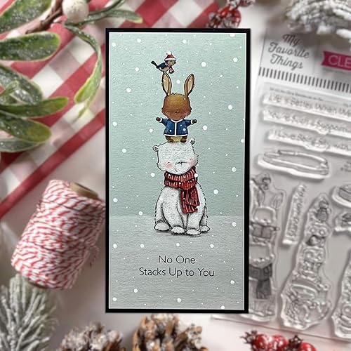 Miniatura 5 de Juego de sellos y troqueles transparentes de pingüino de Navidad para hacer tarjetas, plantillas de corte para álbumes de recortes, álbum de fotos,