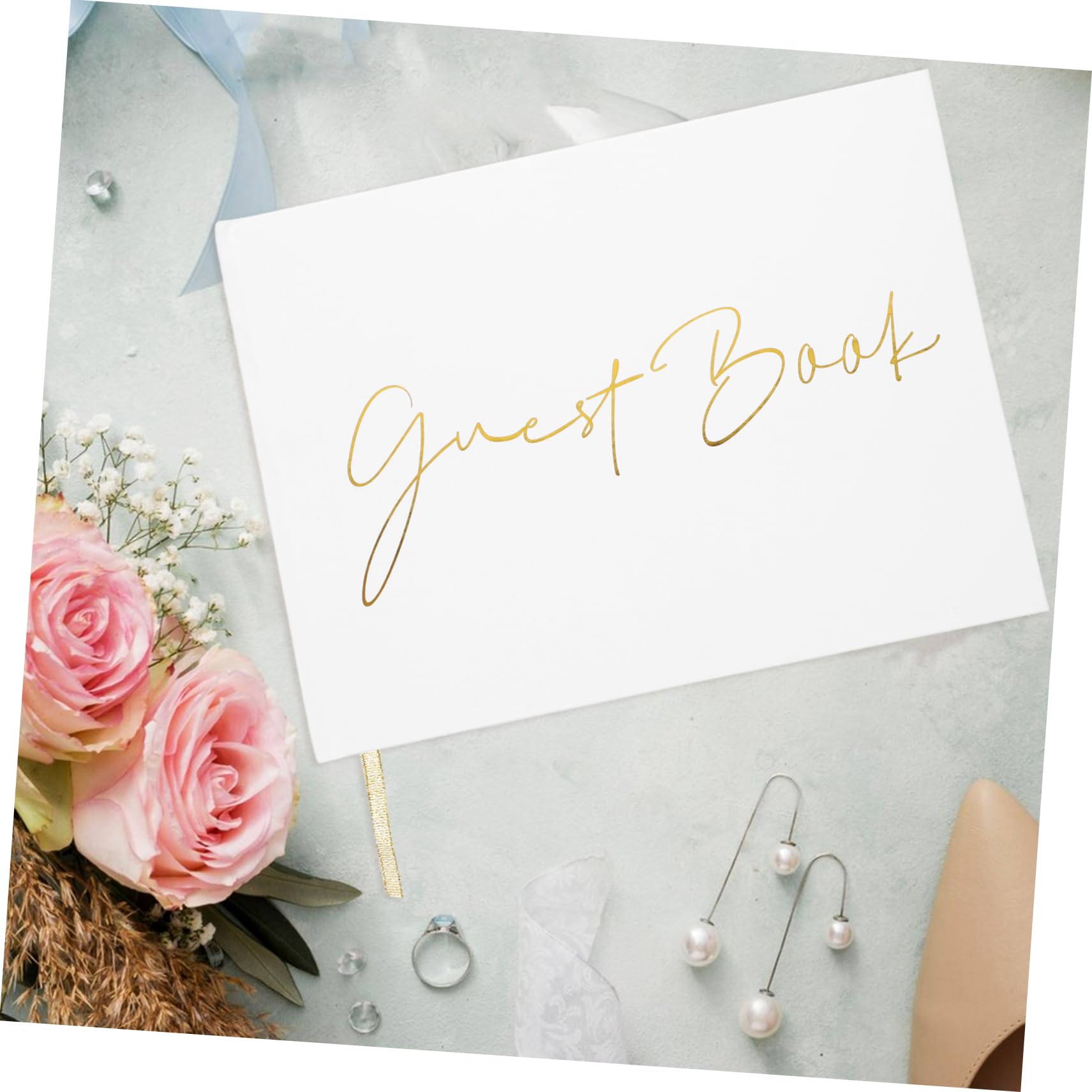 Libro degli Ospiti in Carta Spirale 120 Fogli Matrimonio Bianco | Firma e Messaggi degli Invitati, per Fidanzamento e Ricevimento, Conserva Ricordi e Dediche
