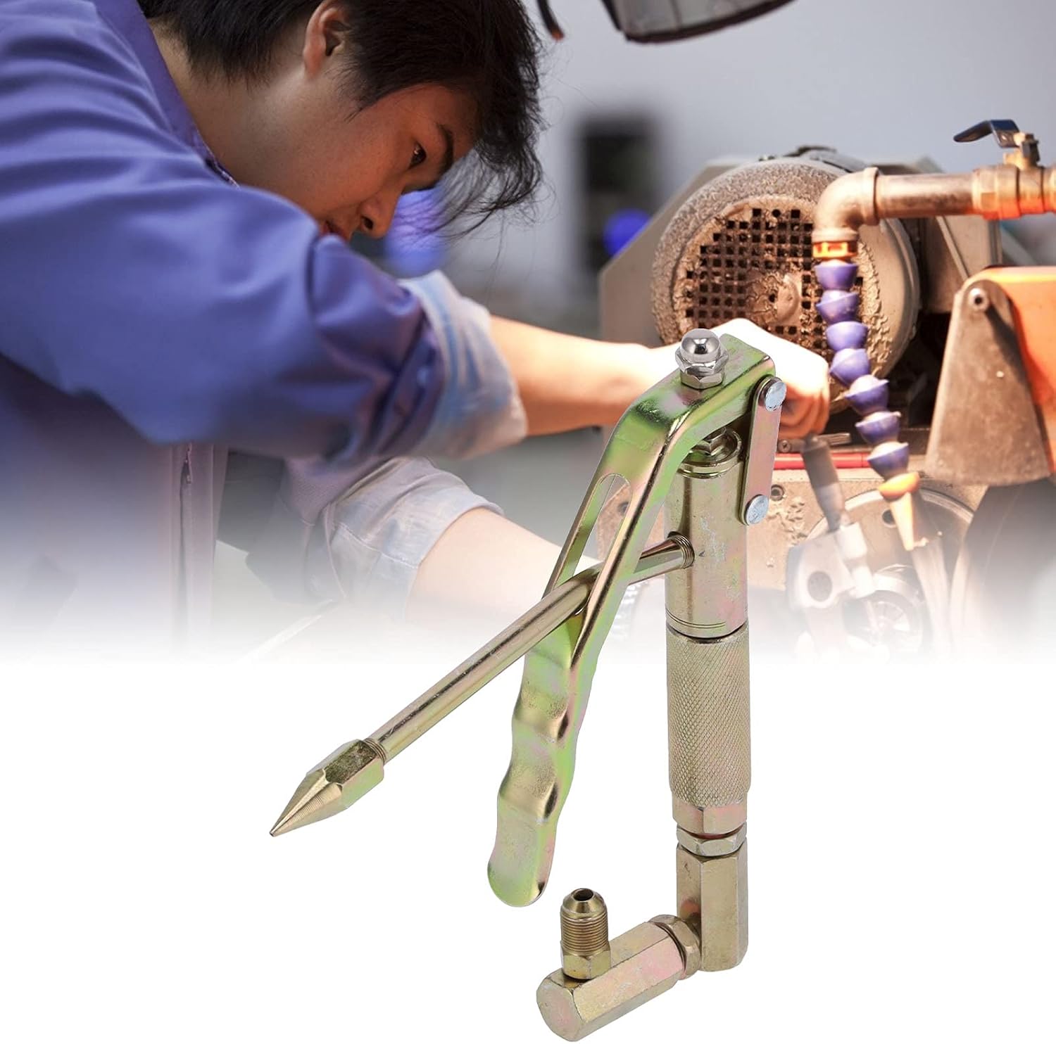 Pneumatic Grease Gun, Hand Held Auto Air Grease Gun, High Pressure Oiling Greaser for Automotive Tools