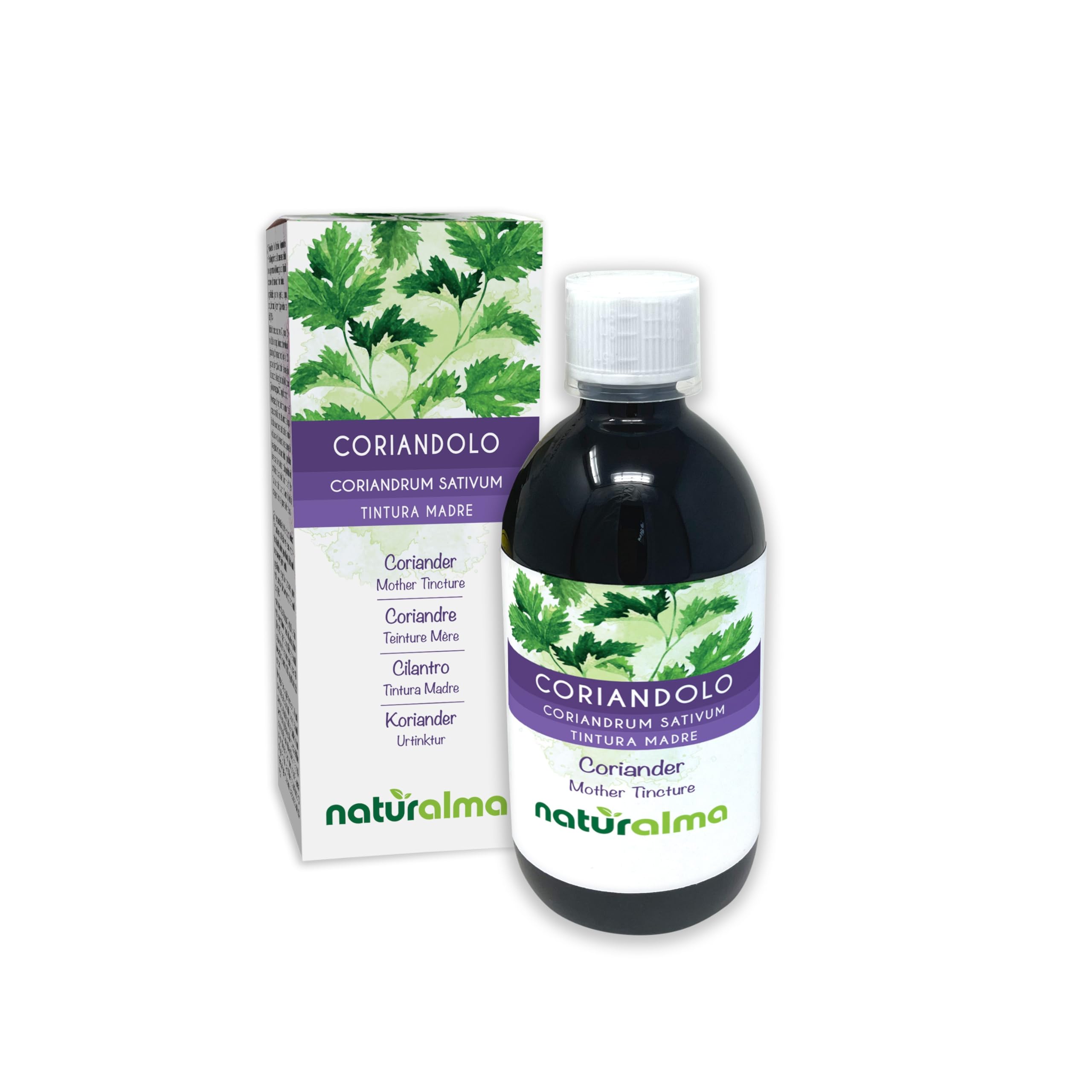 Cilantro o Coriandro (Coriandrum sativum) frutos Tintura Madre sin alcohol Naturalma - Extracto líquido gotas 500 ml - Complemento alimenticio - Vegano