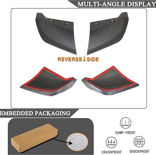 Miniatura 6 de MCARCAR KIT Divisor de parachoques trasero de fibra de carbono para Audi R8 V10 Gen 2 2 puertas Coupe Spyder Convertible 2016-2018 personalizado CF