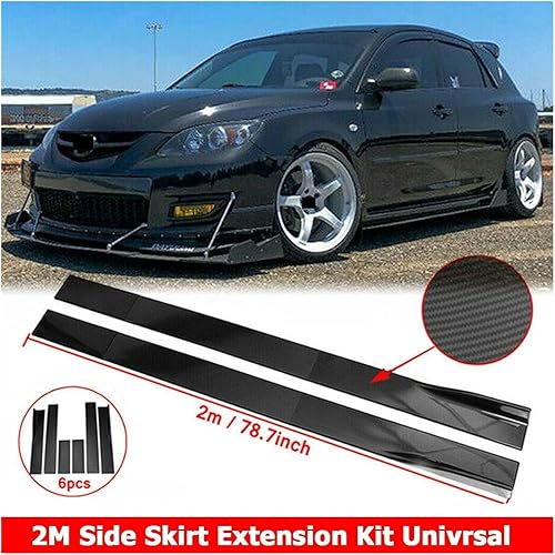 Miniatura 2 de Falda lateral universal de 2M compatible con Mazda CX-3 CX-5 CX-7 2017-2022, delantal, divisor de labios, aleta basculante, accesorios de automóvil