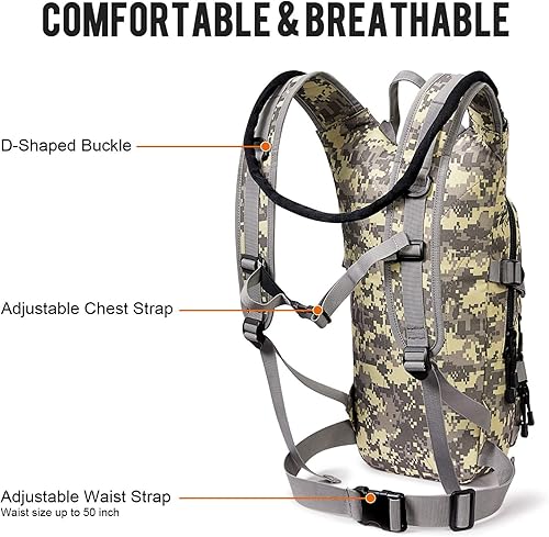 Miniatura 10 de G4Free Hydration Pack Sports Runner Hydration Backpack with 3L Bladder for Running Hiking Cycling Biking