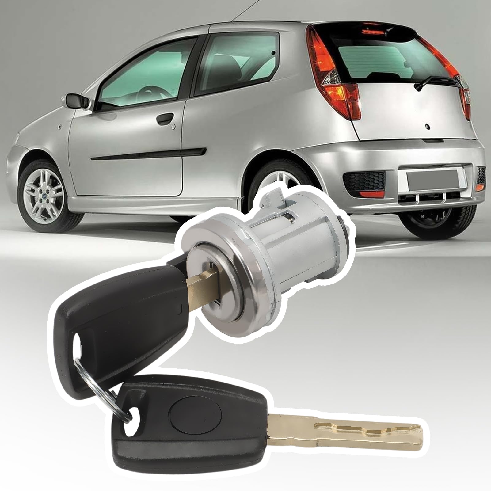 Bombin Cerradura Puertas para Fiat Panda Punto Doblo 500 Alfa Romeo156 Cerraduras Para Puertas Barriles Neiman llaves hoja SIP22 71771348