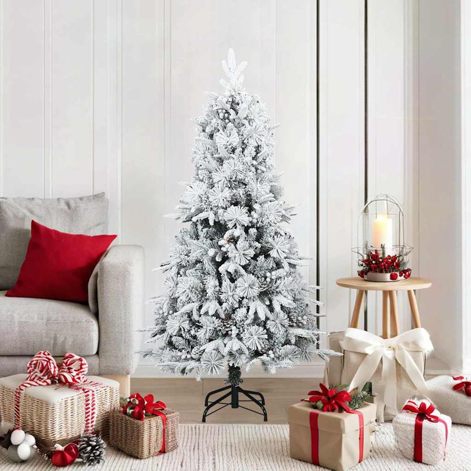 Árbol de Navidad artificial de PVC duradero Gecheer con acabado realista 150cm