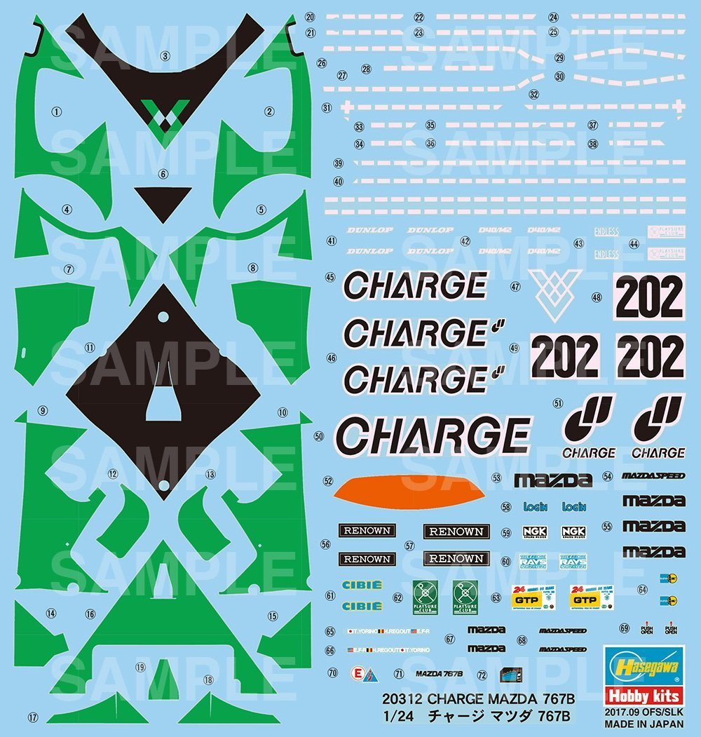 Hasegawa - 1/24 Charge Mazda 767B - Plastik-Modellbau - Maßstab: 1:24