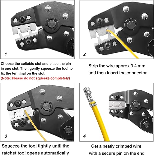 Miniatura 10 de Taiss Dupont Kit de herramientas de crimpado con 600 piezas de 0.100 in Dupont Kit de conectores Dupont SN-28B Alicates de crimpado de alambre de