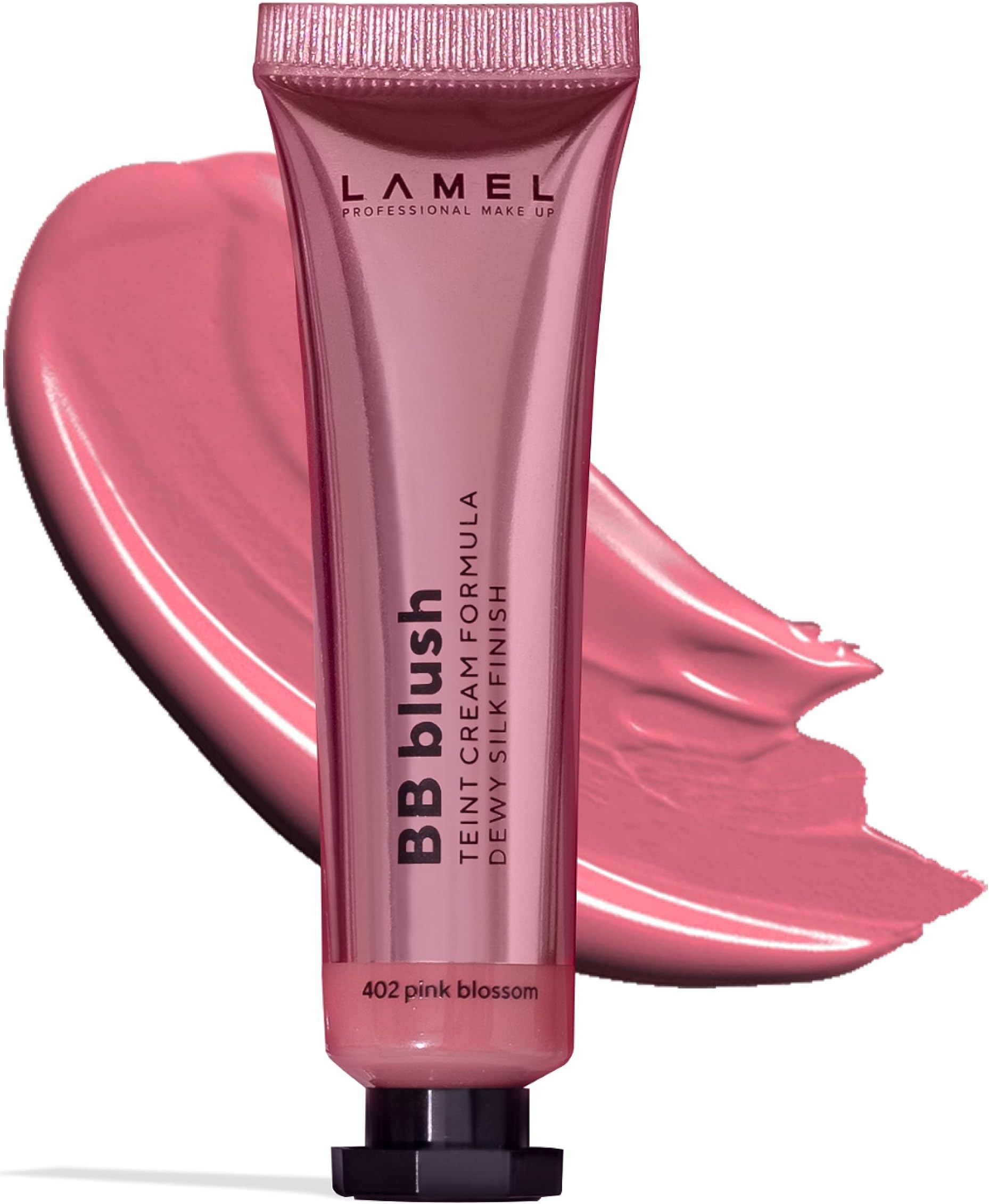 Lamel BB Cheek Makeup - Lightweight and Long Lasting Liquid Blush - Blendable Cream for Cheeks, Natural Finish Contour - Pink, 402 (Pink Blossom) - 10ml/0.33fl.oz