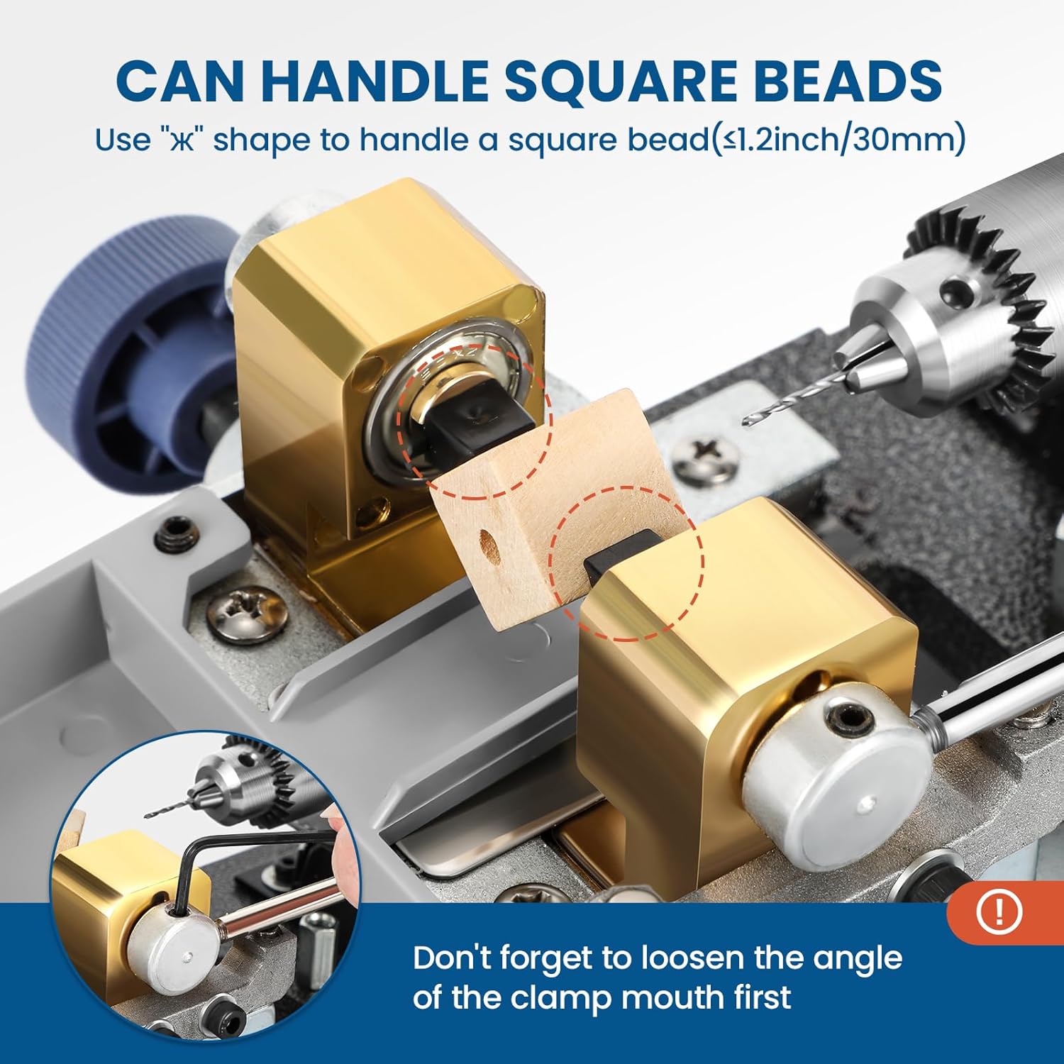 BAOSHISHAN 680W Pearl Drilling Machine Coral Driller Amber Holding Machine Bead Polishing Machine Full Set Speed Adjustable (with 6pcs tungsten steel needles)