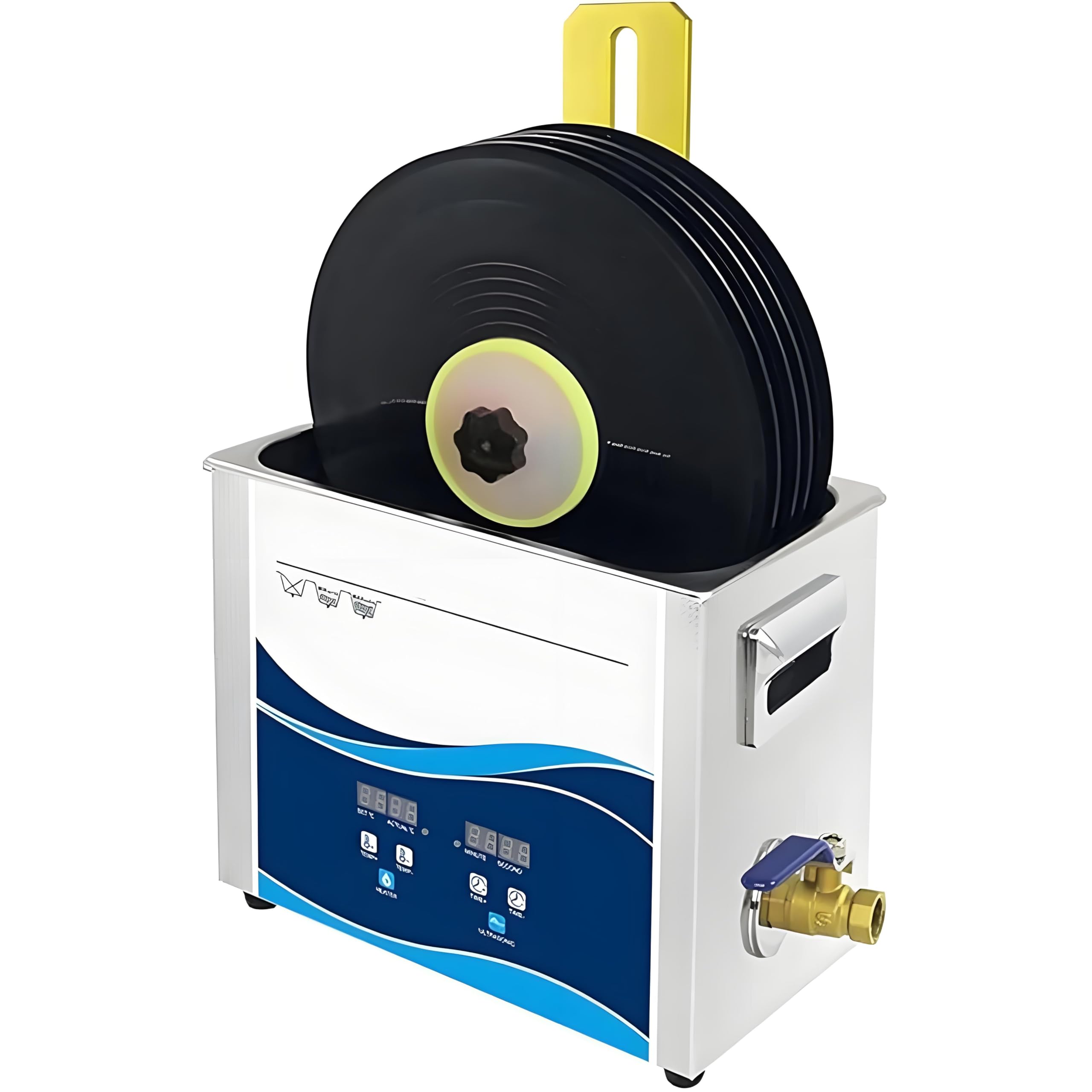 Pulitore a ultrasuoni per Dischi in Vinile, Macchina per la Pulizia a ultrasuoni da 6,5 Litri con Temperatura Regolabile, temporizzazione e Rotazione Automatica per la Cura Professionale dei