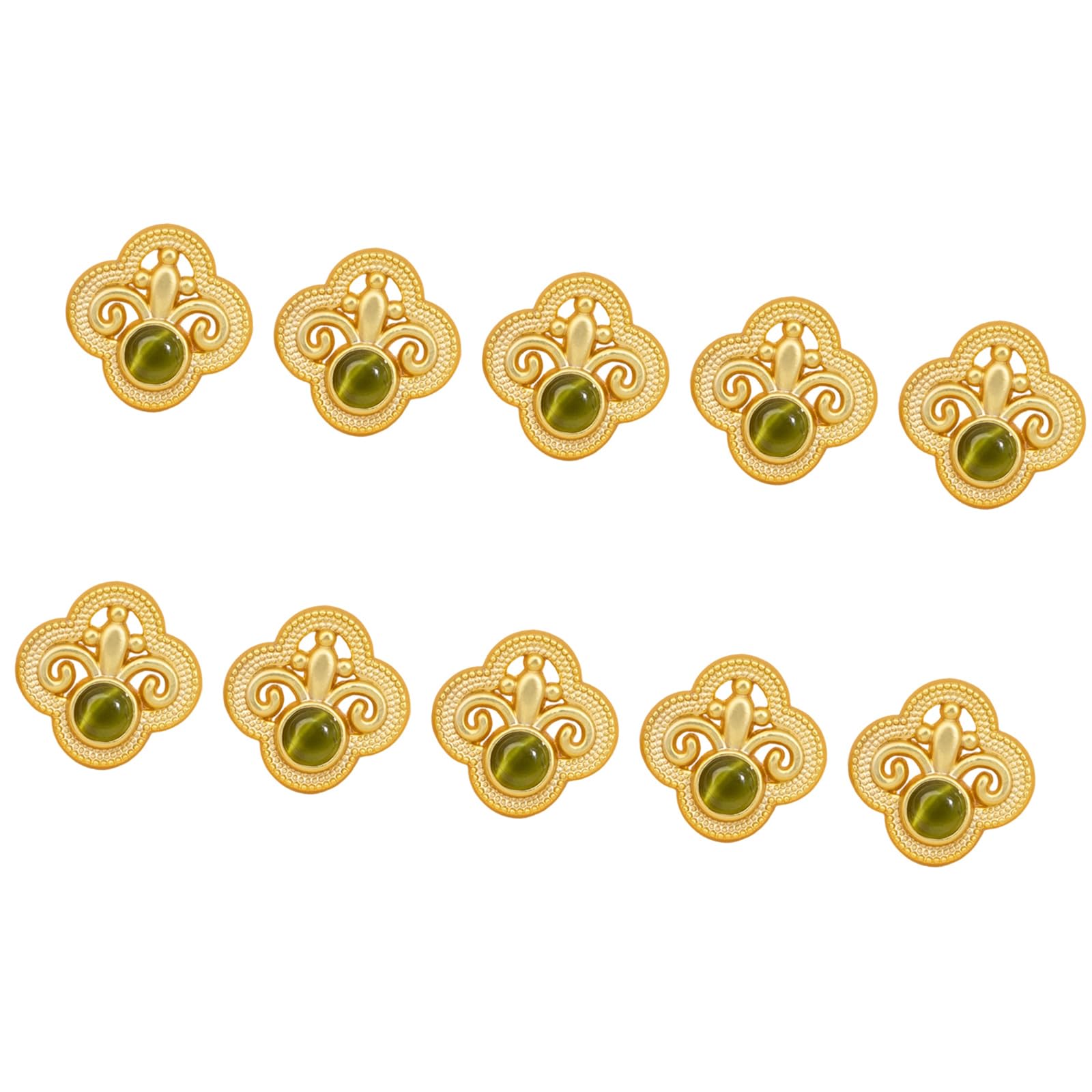 Buxuaaaa 10Pcs Retro Zn Alloy Decorative Button Engraving Pattern Buttons for Garments Traditional Sewing Supplies Traditional Festival Garment Buttons