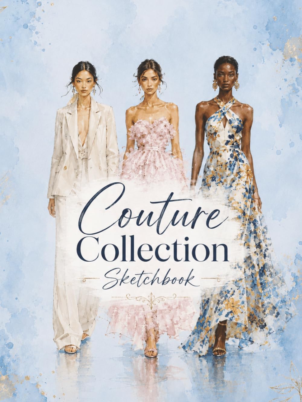 Couture Collection Sketchbook pour dessiner vos modèles de mode à l'atelier ou en voyage