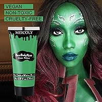 Vista 4 de MEICOLY Pintura Corporal Verde para Cara, Rellenos de Calcetines de Navidad, Pintura Corporal Verde para Maquillaje de Bruja SFX de Halloween