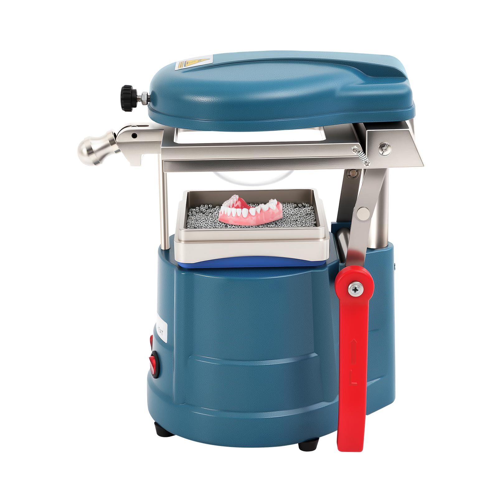 Dental Vacuum Forming Machine, 1000W 220V Vakuum-Tiefziehgerät mit Stahlkugeln, Wärmeumformwerkzeug, Dental-Vakuumformmaschine für Zahnpflege des Formteils