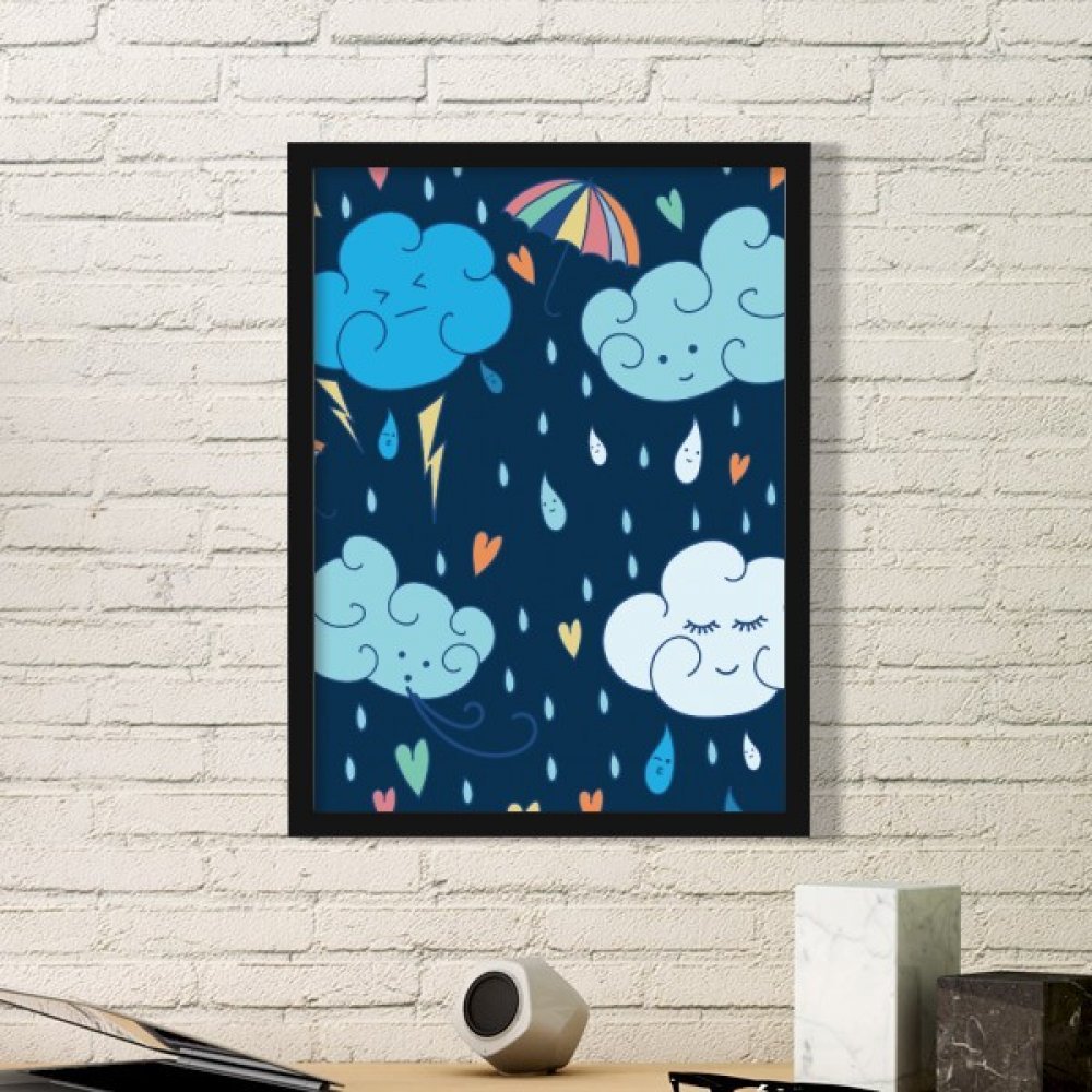 Cadre photo bois DIYthinker peinture cœur pluie pour offrir en cadeau unique