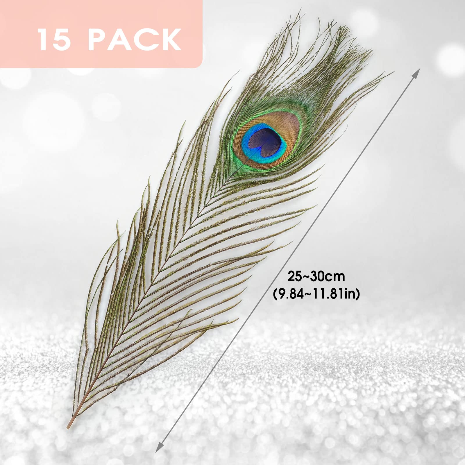 Knstliche Pfauenfedern Deko 15 Stck Pfau Federn Knstliche Schwanzfedern  Bastelfeder Natrliche Pfauenfedern Pfau-Augen Federn zum Basteln 25-30 cm  Feder fr Hut Maske Dekorationen DIY Handwerk : Amazon.de: Kche, Haushalt  & Wohnen